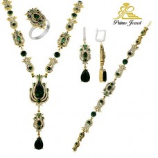 Gümüş Otantik Taşlı Set